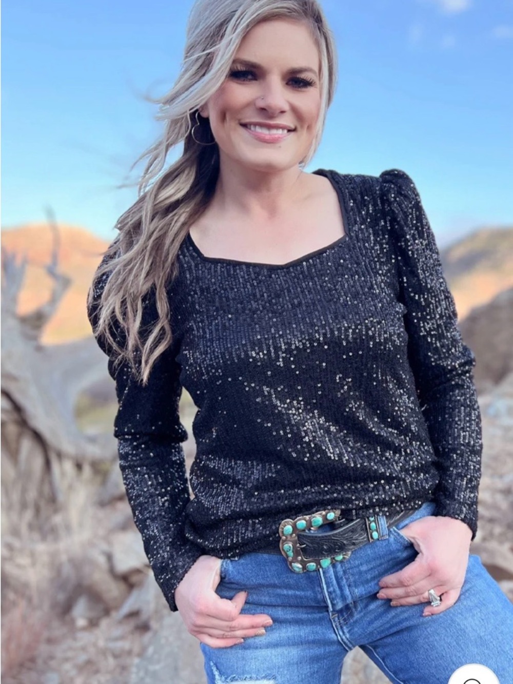 Bubble Bling Babe Sequin Top